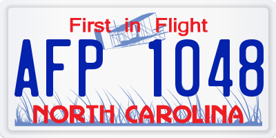 NC license plate AFP1048