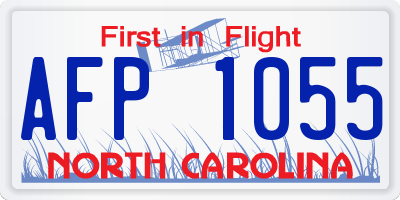 NC license plate AFP1055