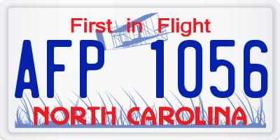 NC license plate AFP1056
