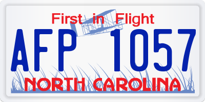 NC license plate AFP1057
