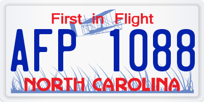 NC license plate AFP1088