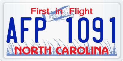 NC license plate AFP1091
