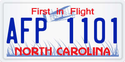 NC license plate AFP1101