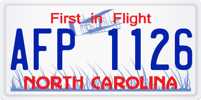 NC license plate AFP1126