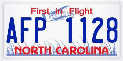 NC license plate AFP1128