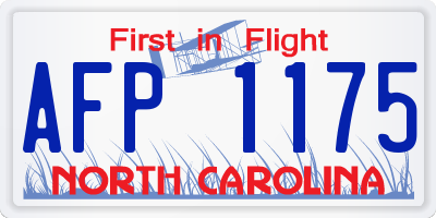 NC license plate AFP1175