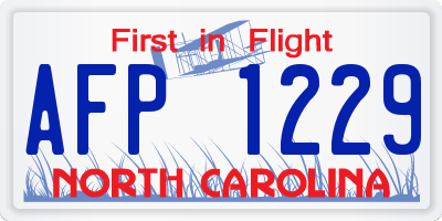 NC license plate AFP1229