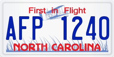 NC license plate AFP1240