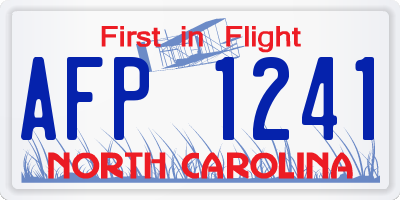 NC license plate AFP1241