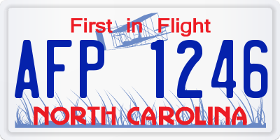NC license plate AFP1246