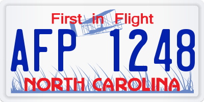 NC license plate AFP1248