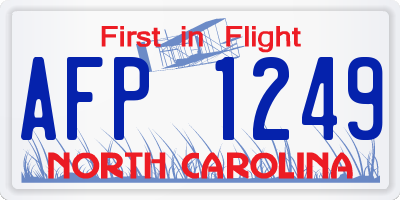NC license plate AFP1249