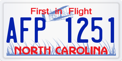 NC license plate AFP1251
