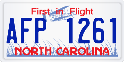 NC license plate AFP1261