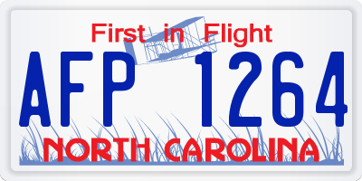 NC license plate AFP1264