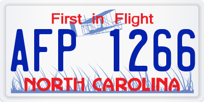 NC license plate AFP1266