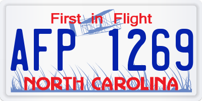 NC license plate AFP1269