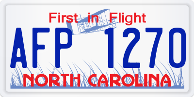 NC license plate AFP1270