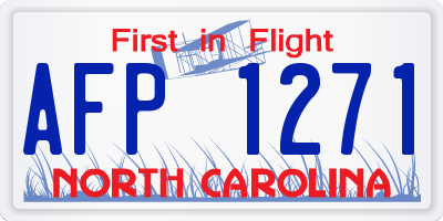 NC license plate AFP1271