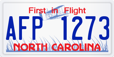 NC license plate AFP1273