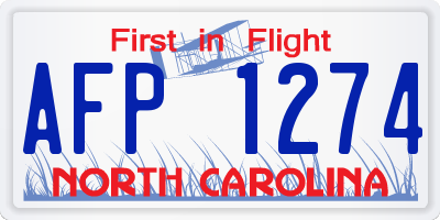 NC license plate AFP1274