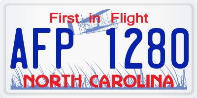 NC license plate AFP1280