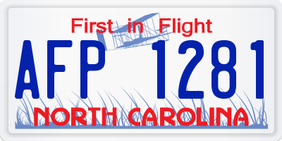 NC license plate AFP1281