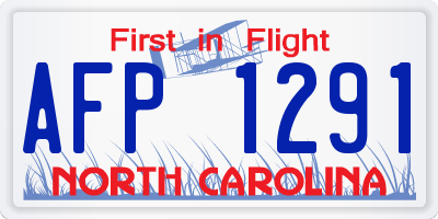 NC license plate AFP1291