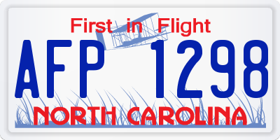 NC license plate AFP1298