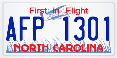 NC license plate AFP1301