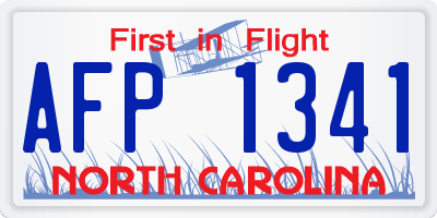 NC license plate AFP1341