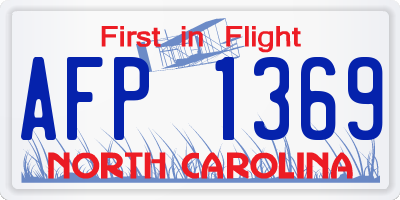 NC license plate AFP1369