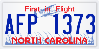 NC license plate AFP1373