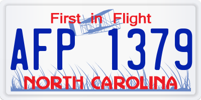NC license plate AFP1379
