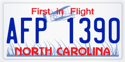 NC license plate AFP1390