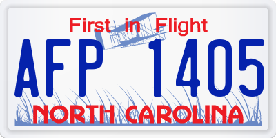 NC license plate AFP1405