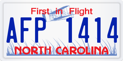 NC license plate AFP1414