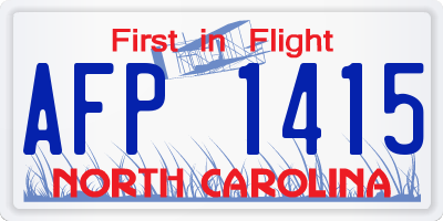 NC license plate AFP1415