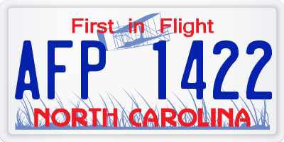 NC license plate AFP1422