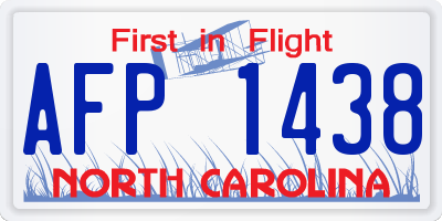 NC license plate AFP1438