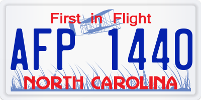 NC license plate AFP1440