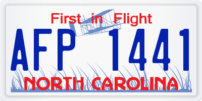 NC license plate AFP1441