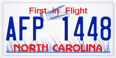 NC license plate AFP1448