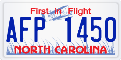 NC license plate AFP1450