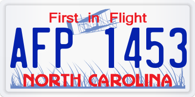 NC license plate AFP1453