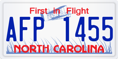 NC license plate AFP1455