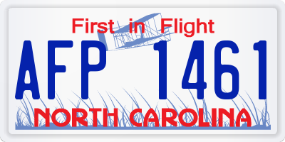 NC license plate AFP1461