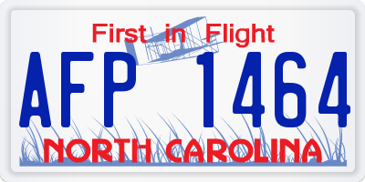 NC license plate AFP1464