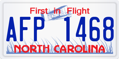 NC license plate AFP1468
