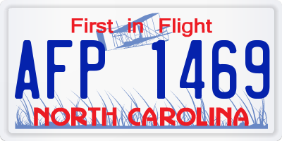 NC license plate AFP1469